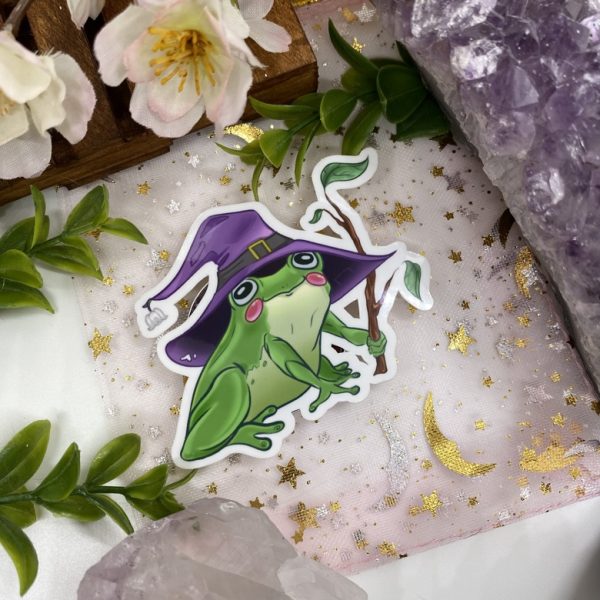 Frog Wizard | Glossy Waterproof Sticker