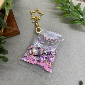 Pink Cherry Blossom Pillow Keychain